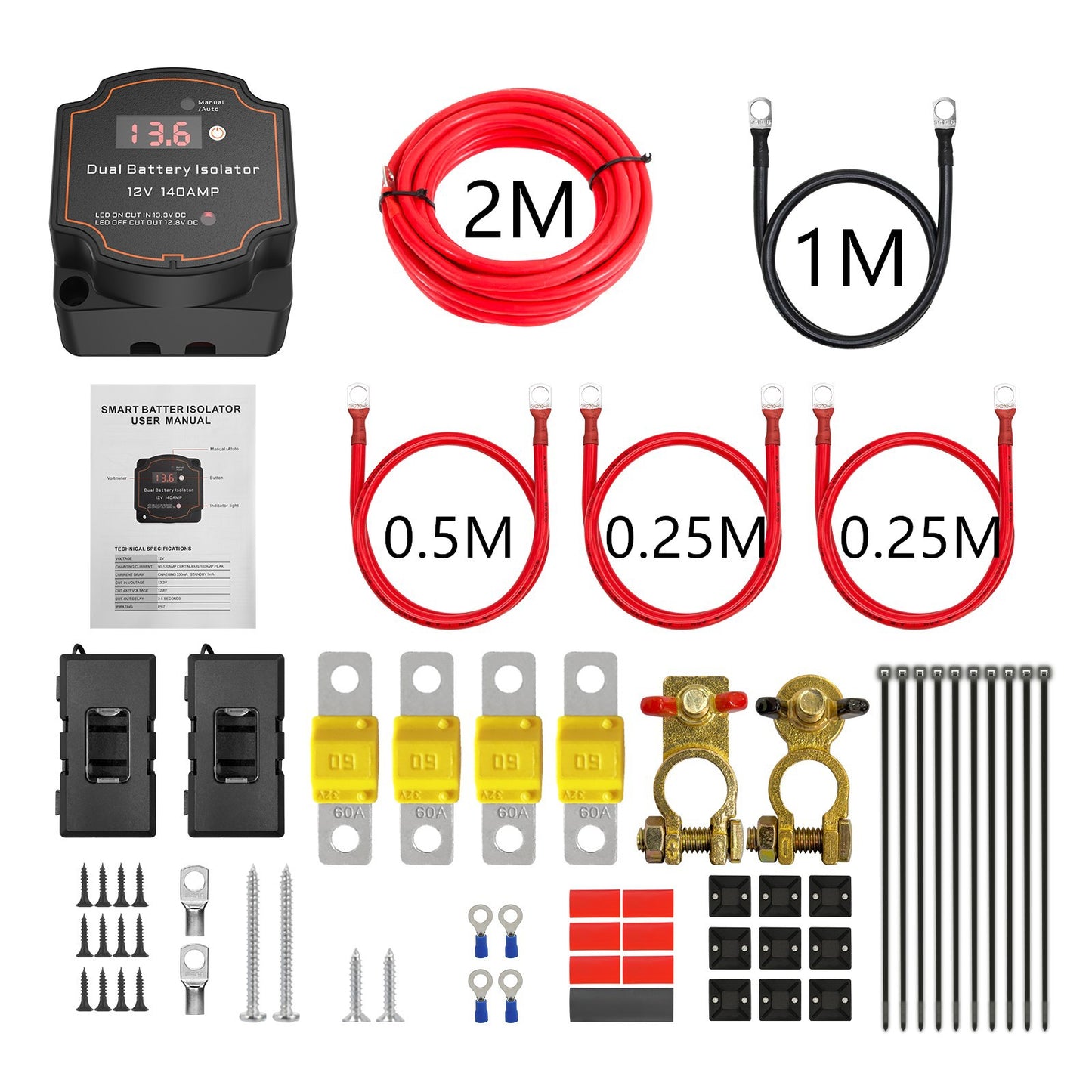 FT-VSR LED voltmeter relay 12V140A battery isolator(contact us before order)