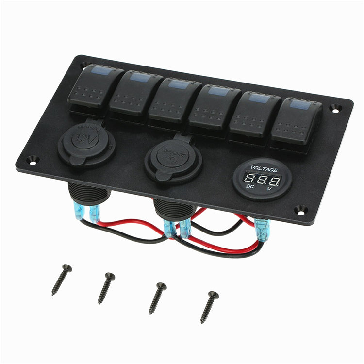 FT-SP1819 6gang Marine Boat Switch Panel(wholesale ,contact us before order)