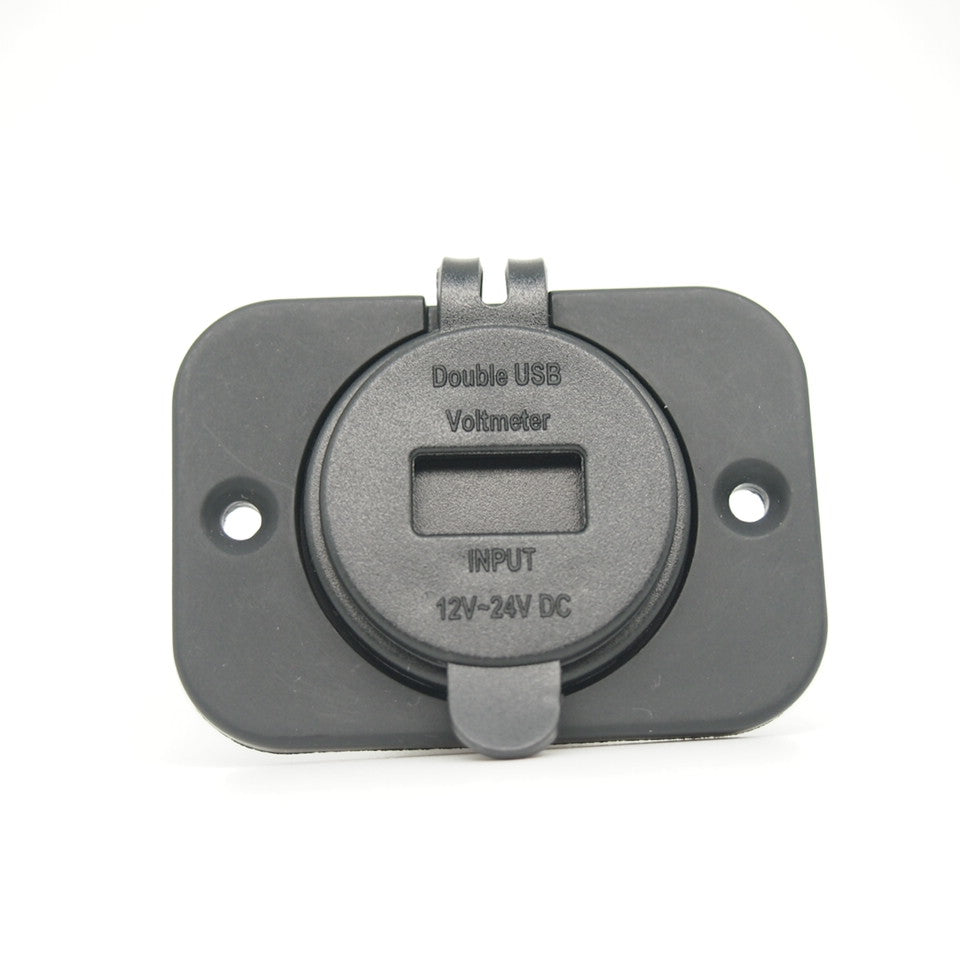 USB Charger Socket with LED Voltmeter for Boat Moto RV(contact us before order)