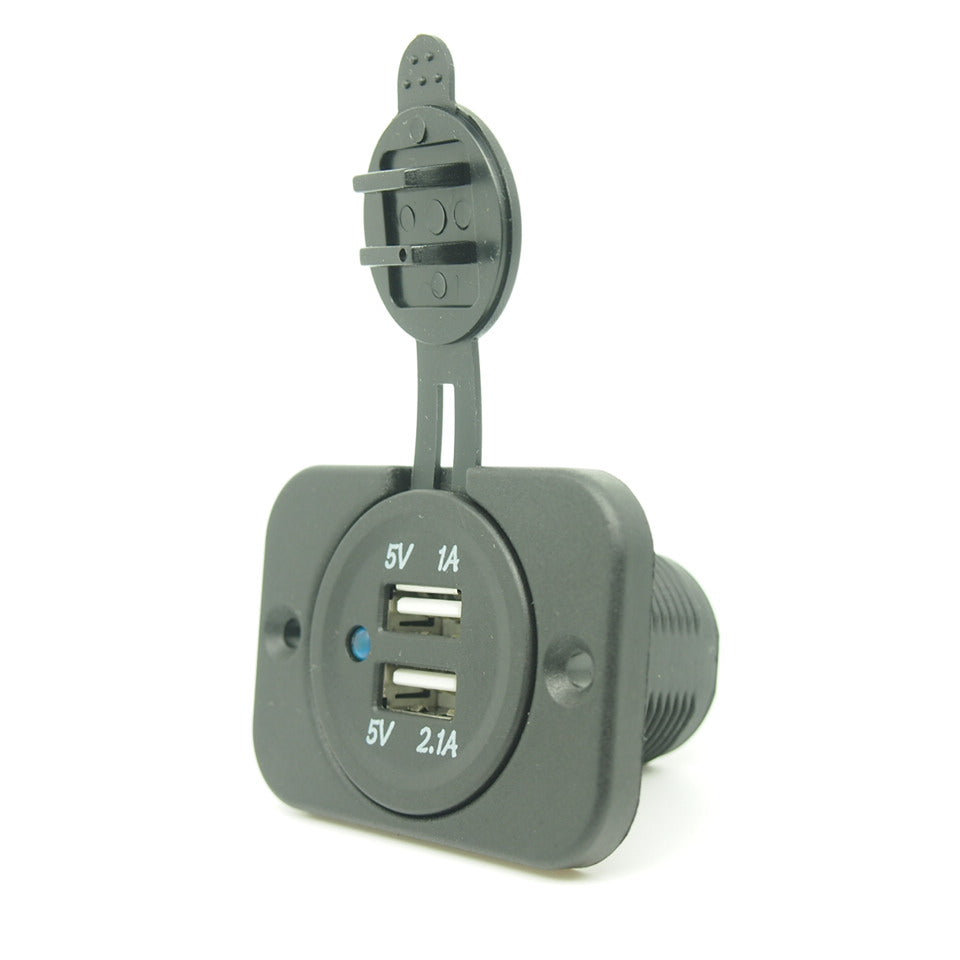 Dual USB Socket 12V Marine Outlet3.1A FOR ATV Marine car (contact us before order)