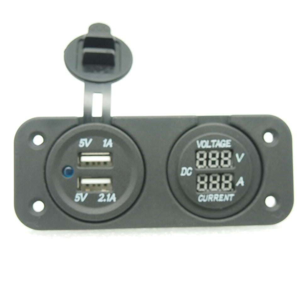 2holes panel 12V USB Outlet socket Marine Panel Plug(contact us TO get best pricebefore order)