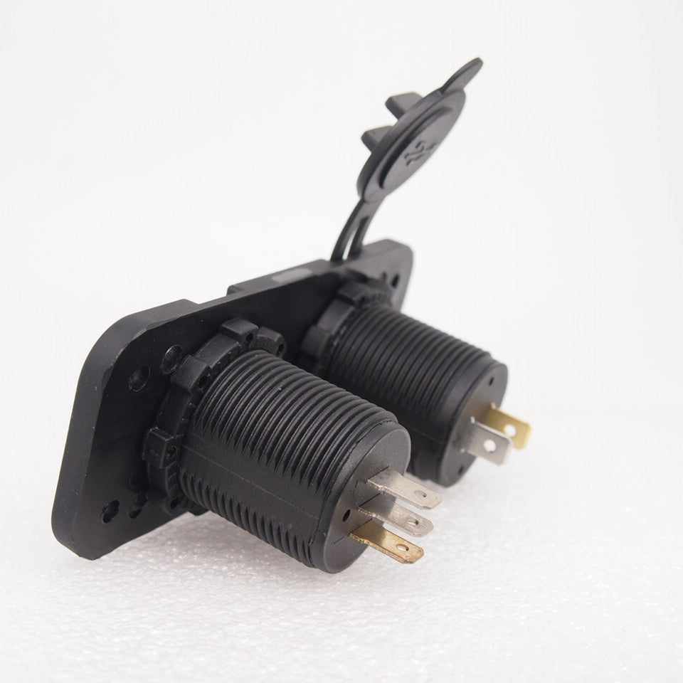 2holes panel 12V USB Outlet socket Marine Panel Plug(contact us TO get best pricebefore order)