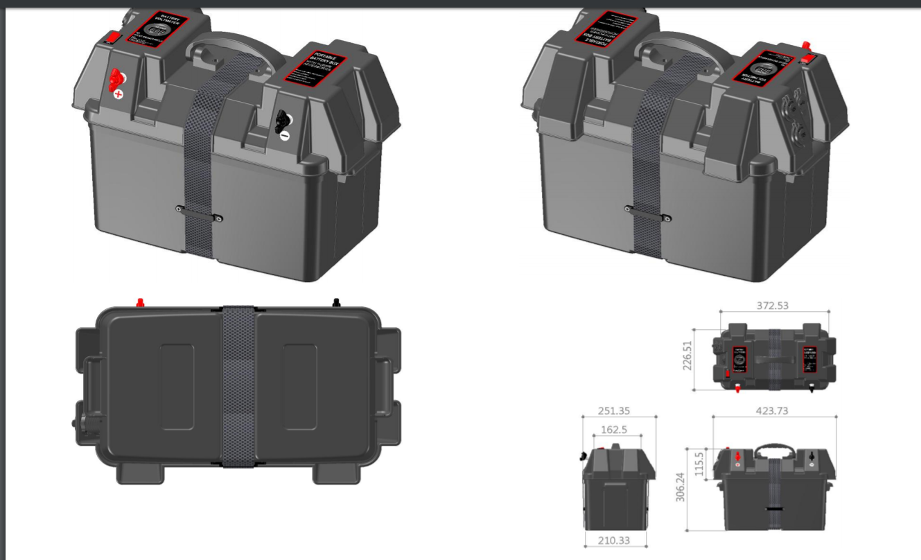 12V 24V DC battery box wholesale