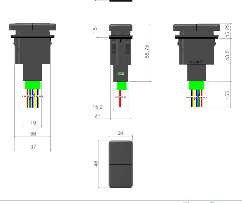 Dual Push Switch on off
