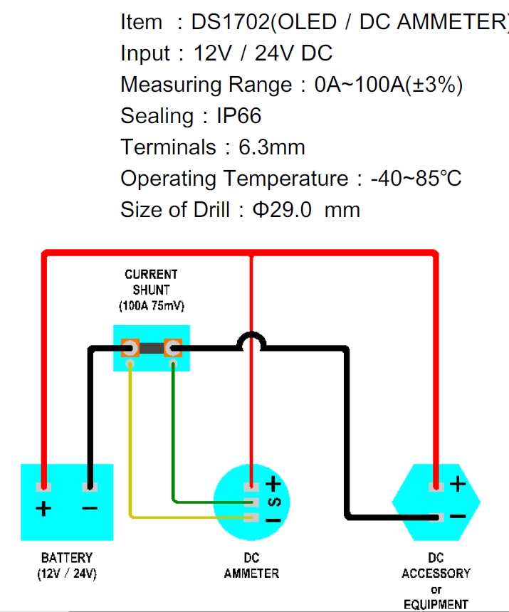 OLED Meters for Marine, RV and More0-100A(whole sale price ,contact us before order)