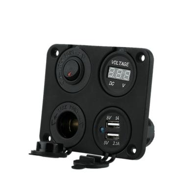 Dual USB Port Charger Voltmeter Panel(FDS4-4P)