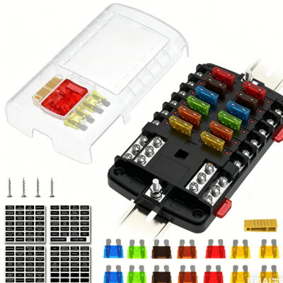 12 Way Fuse Box Independent Positive Negative Pole Fuse Box (FT-JHA12) 