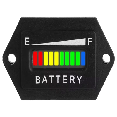 LED display battery status monitoring battery level indicator