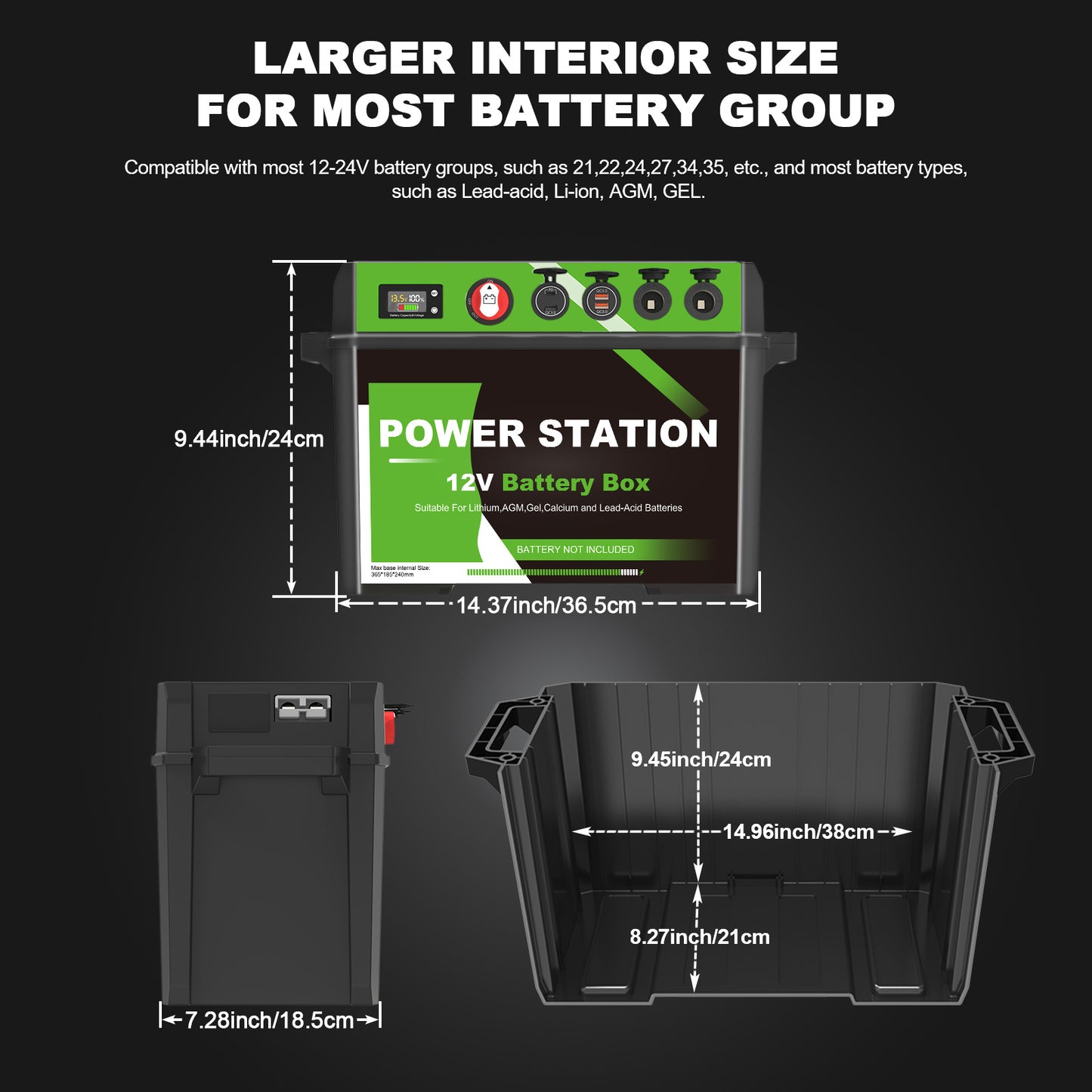 12V 24V DC battery box wholesale