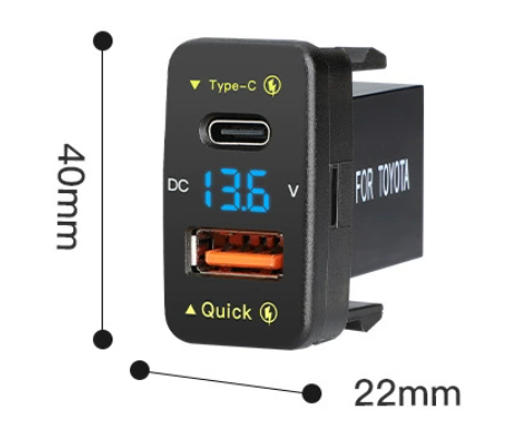 36W fast charging PD car charger For Toyota Free shipping over 50USD