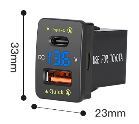 36W fast charging PD car charger For Toyota Free shipping over 50USD