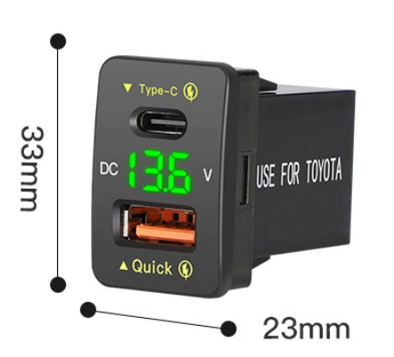 36W fast charging PD car charger For Toyota Free shipping over 50USD