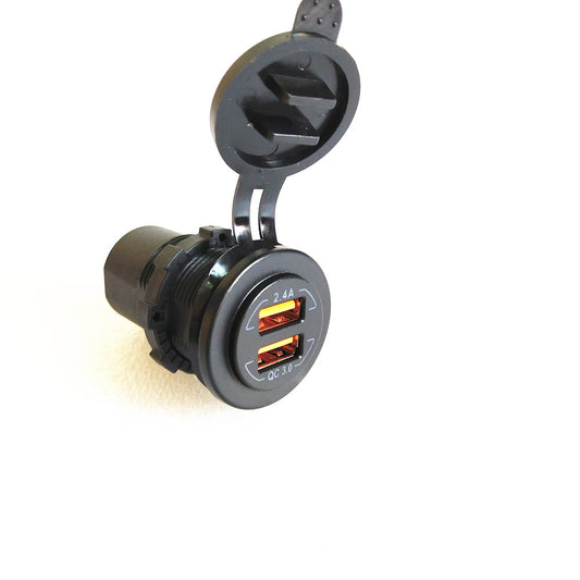 Dual USB Socket PD Type C and QC3.0 12V 24V Car Outlet for Cars Trucks RVs(contact us before order)