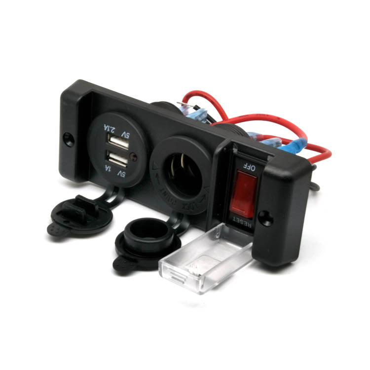 12V USB power Outlet Socket Panel with switch for RV Marine Boat(contact us before order)