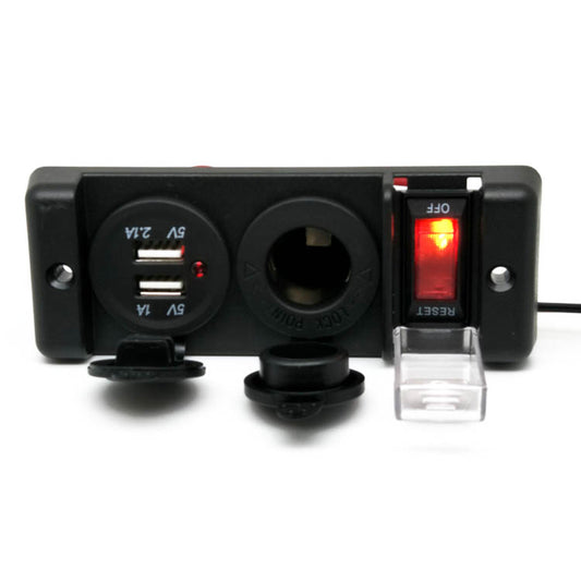 12V USB power Outlet Socket Panel with switch for RV Marine Boat(contact us before order)