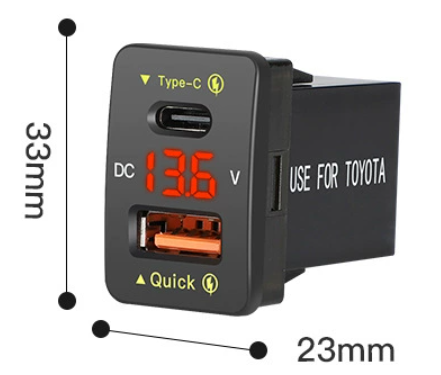36W fast charging PD car charger For Toyota Free shipping over 50USD
