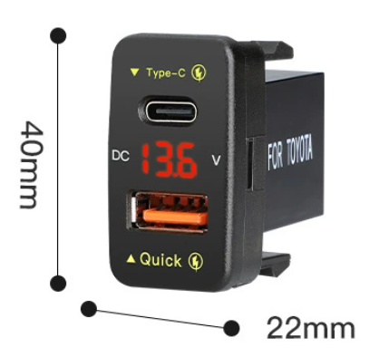 36W fast charging PD car charger For Toyota Free shipping over 50USD